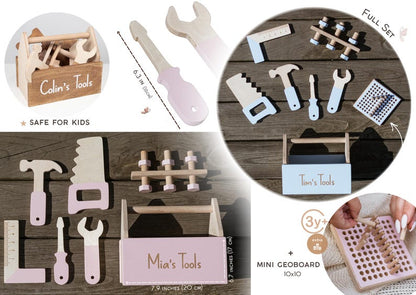 Wooden Toy Tool Set | Montessori Learning Toy