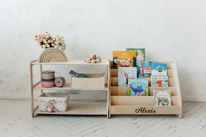 Montessori Book and Toy Shelf