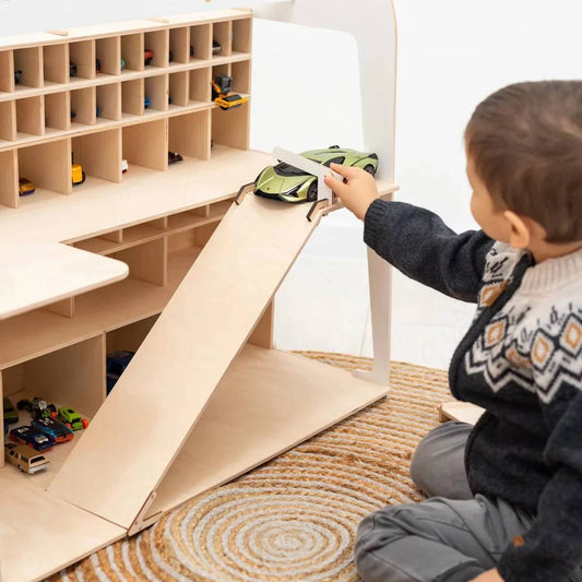 Wooden Car Garage & Ramp Playset