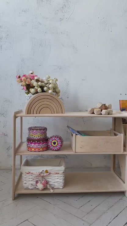 Montessori Book and Toy Shelf